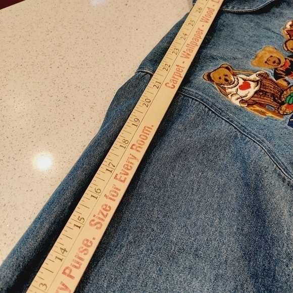 Vintage Cambridge Dry Goods Women's Large Denim Shirt Embroidered Teddy Bear EUC - Picture 11 of 11